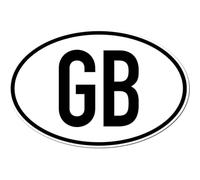 GB Oval Magnetic Self-Adhesive Vinyl Sticker Small UK GB Car Badge for Camper, Van, Motorhome & Vehicles Easy Apply & Remove, Waterproof, Durable Travel Plate