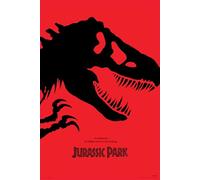 GB Posters Jurassic Park Red Poster - Wall Art - Shipped Rolled - Art Poster - Posters & Prints (61 x 91.5cm, Unframed, Glossy Film)