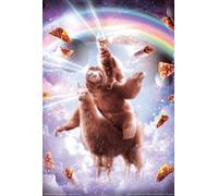 Gb Posters Llama Cat Sloth Pizza Stack 61 x 91.5cm / 24.2 x 35.8 inches Maxi Poster - Shipped Rolled - Art Poster - Wall Posters - Posters & Prints