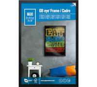 GB Posters Maxi Poster Frame 61 x 91.5cm Black | 24 x 36 Inch Picture Frame | Wooden Wall Frame with Shatterproof Styrene Front | Portrait or Landscape Wall Mount