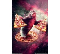 Gb Posters Pizza Sloth 61 x 91.5cm Maxi Poster 61 x 91.5cm / 24.2 x 35.8 inches Maxi Poster - Shipped Rolled - Art Poster - Wall Posters - Posters & Prints