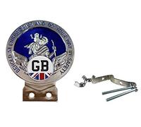 GB Union Jack St Christopher Car Badge with Fixings (Blue)