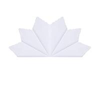 GB Women's 100% White Cotton Handkerchiefs with Wavy Edge for Embroidery and Tie Dye, White, 12 Pieces