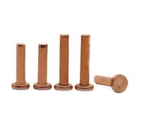 GB109 Copper Solid Rivets M1.5 M2.0 M2.5 M3 M4 M5 M6 M8 Knock Flat Head Rivet Flat Head Copper Rivets Solid Brass Rivet(M5 2pcs,25mm)