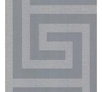 Belgravia Wallpaper Giorgio Greek Key Soft Silver GB8109 Full Roll