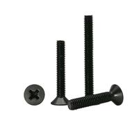 GB819 Long Lengthened M1.6 M2 M2.5 M3 M4 M5 M6 M8 Black 304 Stainless Steel Cross Flat Countersunk Head Bolt Screw(30mm)
