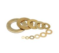 GB97 DIN125 M2.5 M3 M4 M5 M6 Solid Brass Copper Flat Washer Pad Ring(M5x12x0.5mm-(200Pcs))