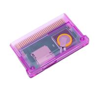 GBA SD Cartridge, Flash Game Cartridge for GBA SP Gaming Systems, Fat Format with 2GB Max Capacity, Purple Transparent
