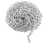 GBACHOOSE 10m x 6mm Galvanised Chain, Heavy Duty Chain Links, Silver Metal Chain for Hanging Chairs, Fence, Gate, Gym, Bike Lock, Padlock, Weight Lifting