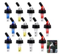 GBACHOOSE 12 Pcs Measured Liquor Bottle Pourers for Spirits 30ml Quick Shot Spirit Measure Pourer Spouts Clear Drinks Wine Cocktail Alcohol Automatic Dispenser Home Bar Tools