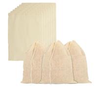 GBACHOOSE 20 Pack Cotton Muslin Drawstring Bag, 30x40cm/11.8×15.7 Inch Reusable Produce Storage Bags, Organic Muslin Filter Bags Shopping Bags Empty Spice Bag for Store Spices Crafts Tea