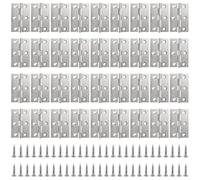 GBACHOOSE 36 Pcs Door Hinges 3 Inch Butt Hinges 75mm Silver Stainless Steel Hinges with Screw for Windows, Boxes, Cabinets