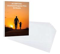 GBACHOOSE 50 Sheets OHP Film Overhead Projector Film, A3 Laser Jet Printer and Copier Transparency Film, 420x297x0.1MM Acetate Sheet for Craft & Screen Print