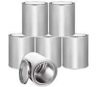 GBACHOOSE 6 Pack Metal Paint Cans with lid, 1 Litre Empty Unlined Paint Cans, Multipurpose Storage Paint Pails Containers for Arts and Crafts, DIY Projects, Painting, Garage