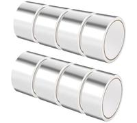 GBACHOOSE 8 Rolls Aluminium Foil Tape, 50mm x 10m Silver Self-Adhesive Insulation Tape, Heavy Duty Aluminium Tape for Insulating, HVAC Repair, Sealing Ducts, Pipework
