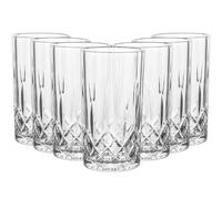 GBACHOOSE Set of 12 Highball Tall Drink Glasses, 300ml Crystal Glass Highball Glasses, Clear Hi Ball Tumbler Glass Perfect for Water, Cocktails, Juice
