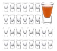 GBACHOOSE Set of 30 Shot Glasses, 30ml Classic Shot Glass with Heave Base, Clear Shot Cups Round Set for Cocktail Vodka Whisky