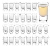 GBACHOOSE Set of 36 Shot Glasses, 35ml Classic Shot Glass with Heave Base, Clear Shot Cups Round Set for Cocktail Vodka Whisky