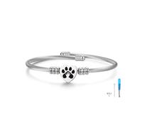 GBAFGLC Cremation Urn Bracelet for Ashes Paw Heart Ash Cuff Bangle Memorial Keepsake Jewelry for Women Men