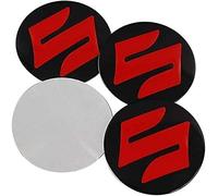 GBARAN 4 Pcs 56mm Car Wheel Center Hub Cap Stickers Decoration Tire Badge Trim Film for Suzuki Swift SX4 S-Cross Across Celerio Swace SJ4 Grand Vitara Car Wheel Trims Modification Accessories,C