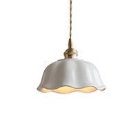 GBARAN Medieval Retro Style Ceramic Pendant Lamp, E27 Light Source Single-head Hanging Light, Flush Mount Installed Chandelier, Indoor Home Decoration Ceiling Lighting