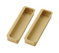 GBASDXU Edge Finger Pull, 2 Pcs Built-in Invisible Pull Flush Sliding Door Handles Square Recessed Cabinet Aluminum Alloy Drawer Knob