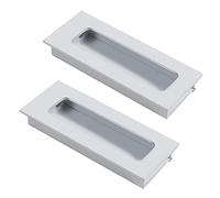 GBASDXU Edge Finger Pull, 2 Pcs Flush Sliding Door Pull Handles Square Recessed Cabinet Aluminum Alloy Drawer Knob with Screws