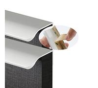 GBASDXU Edge Finger Pull, 2pcs Wardrobe Door Handles self-Adhesive Invisible Pulls Warm White Cabinet Knobs Aluminium Alloy Concealed Levers