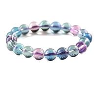 GBASDXU FengShui Wealth Bracelet， Natural Crystal Bracelet for Men Women Flourite Chakra Balancing Gem Amulet