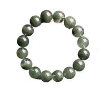 GBASDXU FengShui Wealth Bracelet， Wealth Natural Green Quartz Crystal Healing Amulet Talisman(8MM)
