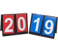 GBASDXU Flip Scoreboard, 2 pcs Portable Flip Scoreboard,Score Board Score Keeper Scoring Tool,(Blue and Red)