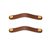 GBASDXU Leather Handles, Furniture Handle 2Pcs Cabinet Aluminium Alloy Nails Wardrobe Door Pulls Cupboards Knobs