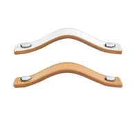 GBASDXU Leather Handles, Leather Furniture Handle 2Pcs Cabinet Handle Pull Double-Sided Design Wardrobe Door Brass Nuts Cupboards Knobs