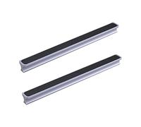 GBASDXU Leather Handles, Leather Furniture Handle 2Pcs Pull Aluminum Wardrobe Cabinet Door Pulls Black Cupboards Knobs