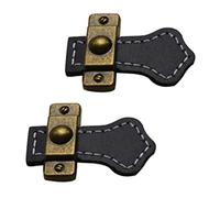 GBASDXU Leather Handles, Leather Furniture Handle2 Pcs Cabinet Door Pull Black Handle Retro Knobs Antique Wine case Cupboards