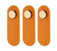 GBASDXU Leather Handles, Leather Furniture Handle3 Pcs Pull Wardrobe Cabinet Brass Nuts Door Handle Pulls Invisible Cupboards Knobs
