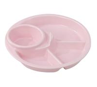 GBASDXU Portion Control Plates， Dinner Plates, 8 Inch White Ceramic Divided Platter Round Tray for Pasta/Fruit/Salad, Compartment，1 Piece