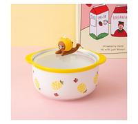 GBASDXU Ramen Bowl, Instant Noodle Bowl Ramen with Lid Kitchen Large Noodles Fruit Salad Rice Soup Tableware