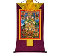GBASDXU Tibetan Buddhism Thangka, Buddhist tapestry,Tibetan thangka,buddha,Five Venerable Masters of The Great Sakyapa, Thangka Painting Art, Brocade,Buddha Tapestry with Scroll