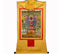 GBASDXU Tibetan Buddhism Thangka, Buddhist tapestry,Tibetan thangka,buddha, Thangka Wall Hanging,Amitayus(Buddha of Infinite Life,Amida,Amitabha), Painting, Brocade,Buddha Tapes