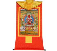 GBASDXU Tibetan Buddhism Thangka, Buddhist tapestry,Tibetan thangka,buddha, Thangka Wall Hanging,Amitayus(Buddha of Infinite Life,Amida,Amitabha), Painting, Brocade,Buddha Tapes