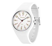 GBB Analog Unisex Watches Women's Watch with Silicone Band Ultra Silent Waterproof Sports Digital Ladies Watches Nurse Watch Students Watches with Big Face Easy Read Dial (White Rose Golden)