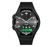 GBB Men Women Digital Sport Watch Waterproof Analog Digital Dual Display Unisex Watches Large Face Easy Read Student Wrist Watches for Sports Daily Study (Black)