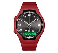 GBB Men Women Digital Sport Watch Waterproof Analog Digital Dual Display Unisex Watches Large Face Easy Read Student Wrist Watches for Sports Daily Study (Red)