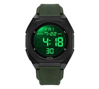 GBB Men's Digital Watch Mens Outdoor Waterproof Sport Watch Military Watches for Men Chronograph Alarm Clock and Hourly Chimes Multifunction LED Backlight (Army Green)