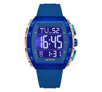 GBB Mens Digital Watches Men’s Sports Waterproof Watch for Men Student Light Weight Rubber Strap Wrist Watch with EL Backlight Stopwatch Alarm (6286 Blue)