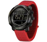 GBB Men's Sports Watch Minimalist Digital Watches for Men Multifunctional Waterproof Wrist Watch for Student Men Business Mens Watches with Nylon Strap Calorie Tracking (Nylon Black Red)