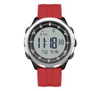 GBB Mens Watch Digital Watches for Men Military Watches Big Face Waterproof Electronic LED Sport Wrist Watch Luminous Stopwatch Alarm Countdown Wristwatch (Silver Red)