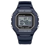 GBB Mens Watches Men's Digital Sports Watch Water Resistant Electronic Square LED Back Light Wristwatch (Navy Blue)