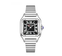 GBB Square Watches for Women Classic Analog Quartz Womens Watch Easy Read Ladies Wrist Watch with Stainless Steel Expansion Band Roman Dial Waterproof (Black)